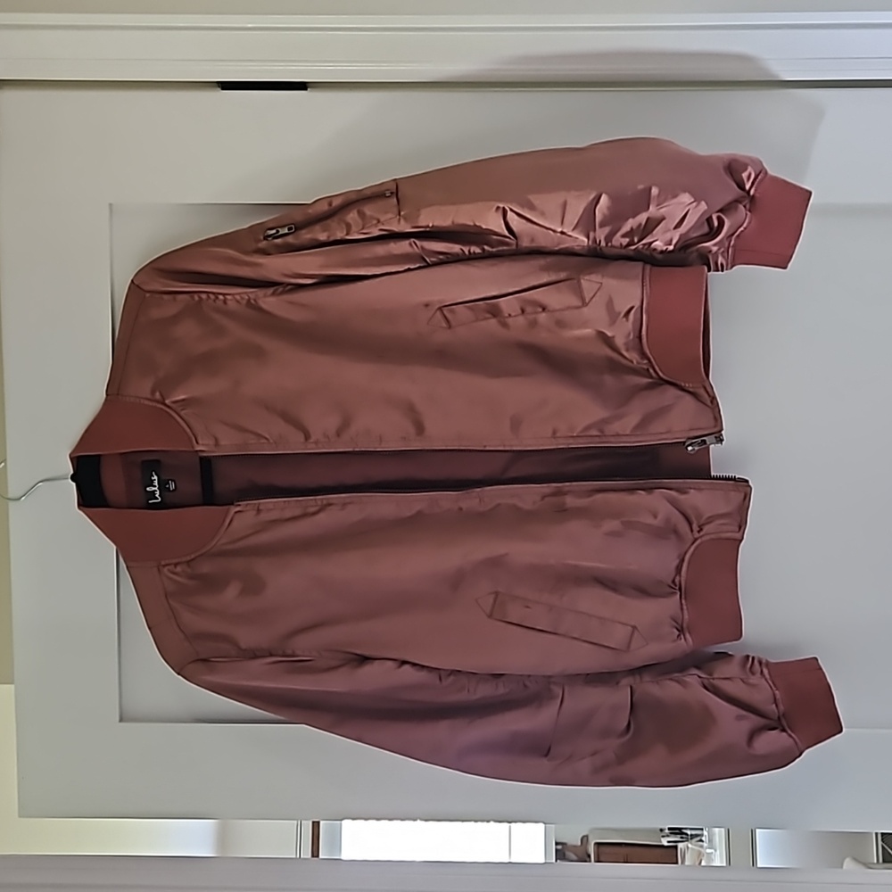 Blush Satin Lulus Bomber Jacket Size L